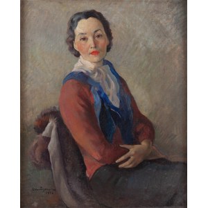 Włodzimierz Bartoszewicz (1899 Lwiw - 1983 Poznań), Porträt von Frau H. Woźnikowa, 1952