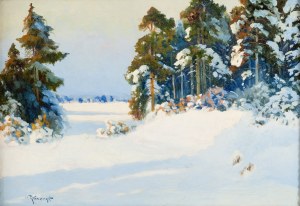 Wiktor Korecki (1890 Kamieniec Podolski - 1980 Milanówek near Warsaw), Winter Landscape, 1920s-1930s.