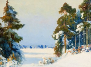 Wiktor Korecki (1890 Kamieniec Podolski - 1980 Milanówek near Warsaw), Winter Landscape, 1920s-1930s.