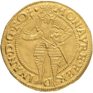 Holy Roman Empire FERDINAND I. 1519-1564 1 Ducat 1557 Klagenfurt , Schult# 2021, Markl# 1424-5, Au.986 3,50g 21mm