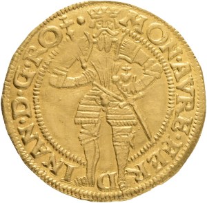 Holy Roman Empire FERDINAND I. 1519-1564 1 Ducat 1557 Klagenfurt , Schult# 2021, Markl# 1424-5, Au.986 3,50g 21mm
