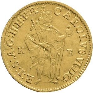 Holy Roma Empire Hungary CHARLES III.(VI.) 1711-1740 , 1 Ducat 1722 B Kremnica, KM#291, ÉH#1164, Au.986 3,47g 22mm