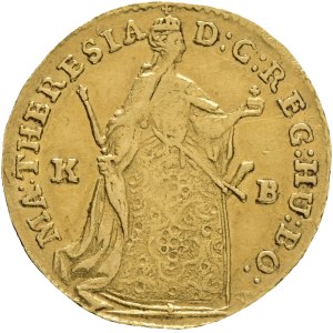 Holy Roman Empire MARIA THERESIA 1740-1780 1 Ducat 1745 KB Kremnica , ÉH#1212, KM#329, Au.986 3,42g 21mm