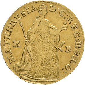 Holy Roman Empire MARIA THERESIA 1740-1780 1 Ducat 1745 KB Kremnica , ÉH#1212, KM#329, Au.986 3,42g 21mm