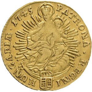 Holy Roman Empire MARIA THERESIA 1740-1780 1 Ducat 1745 KB Kremnica , ÉH#1212, KM#329, Au.986 3,42g 21mm