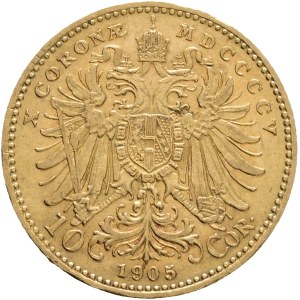 Austria Hungary FRANZ JOSEPH I. 1848-1916 10 Corona 1905 Vienna KM#2805 Au.900 3,37g 19mm