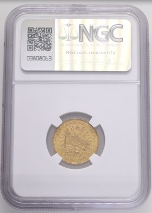 Austria Hungary FRANZ JOSEPH I. 1848-1916 10 Corona 1908 Reign 60th years on the throne Vienna KM#2810 Au.900 3,39g 19mm NGC 8234948-001