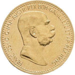 Austria Hungary FRANZ JOSEPH I. 1848-1916 10 Corona 1908 Reign 60th years on the throne Vienna KM#2810 Au.900 3,39g 19mm, hair lines