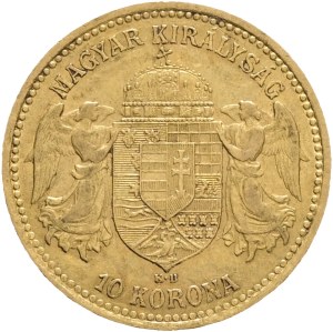 Austria Hungary FRANZ JOSEPH I. 1848-1916 10 Corona 1894 KB Kremnica KM#485, Au.900 3,38g 19mm
