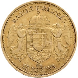 Austria Hungary FRANZ JOSEPH I. 1848-1916 10 Corona 1904 KB Kremnica KM#485, Au.900 3,39g 19mm