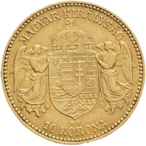 Austria Hungary FRANZ JOSEPH I. 1848-1916 10 Corona 1908 KB Kremnica KM#485, Au.900 3,37g 19mm
