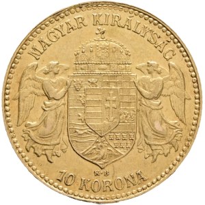 Austria Hungary FRANZ JOSEPH I. 1848-1916 10 Corona 1910 KB Kremnica KM#485, Au.900 3,38g 19mm