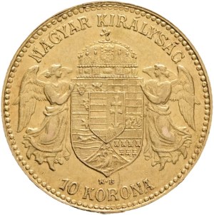 Austria Hungary FRANZ JOSEPH I. 1848-1916 10 Corona 1910 KB Kremnica KM#485, Au.900 3,38g 19mm