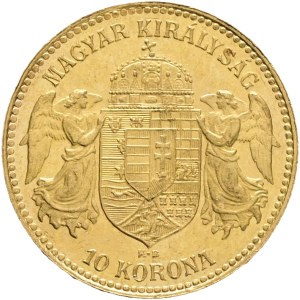 Austria Hungary FRANZ JOSEPH I. 1848-1916 10 Corona 1911 KB Kremnica KM#485, Au.900 3,38g 19mm