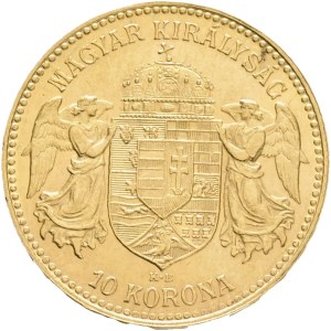 Austria Hungary FRANZ JOSEPH I. 1848-1916 10 Corona 1912 KB Kremnica KM#485, Au.900 3,39g 19mm, hair lines