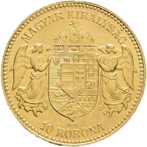 Austria Hungary FRANZ JOSEPH I. 1848-1916 10 Corona 1913 KB Kremnica KM#485, Au.900 3,38g 19mm