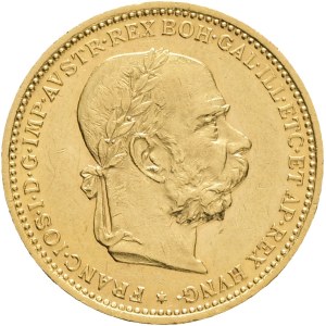 Austria Hungary FRANZ JOSEPH I. 1848-1916 20 Corona 1900 Vienna KM#2806 Au.900 6,77g 21mm , hair lines