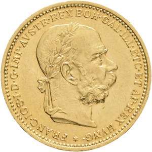 Austria Hungary FRANZ JOSEPH I. 1848-1916 20 Corona 1900 Vienna KM#2806 Au.900 6,77g 21mm , hair lines