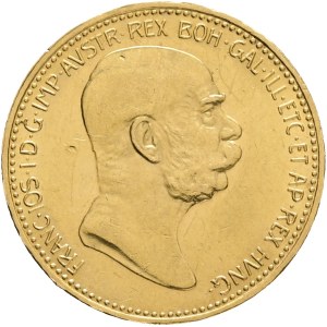 Austria Hungary FRANZ JOSEPH I. 1848-1916 20 Corona 1908 Reign 60th years on the throne, Vienna KM#2811 Au.900 6,78g 21mm