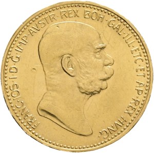 Austria Hungary FRANZ JOSEPH I. 1848-1916 20 Corona 1908 Reign 60th years on the throne, Vienna KM#2811 Au.900 6,78g 21mm