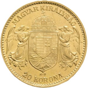 Austria Hungary FRANZ JOSEPH I. 1848-1916 20 Corona 1911 KB Kremnica KM#486, ÉH#1489 Au.900 6,78g 21mm