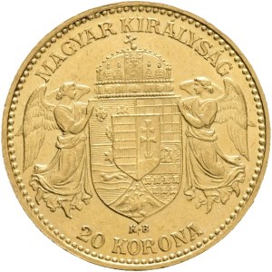 Austria Hungary FRANZ JOSEPH I. 1848-1916 20 Corona 1912 KB Kremnica KM#486, ÉH#1489 Au.900 6,78g 21mm