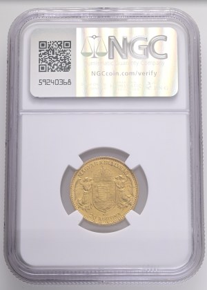 Austria Hungary FRANZ JOSEPH I. 1848-1916 20 Corona 1913 KB Kremnica KM#486, ÉH#1489 Au.900 6,78g 21mm NGC 6643340-016