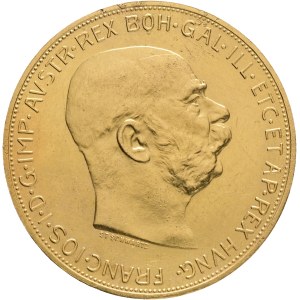 Austria Hungary FRANZ JOSEPH I. 1848-1916, 100 Corona 1911 Vienna KM#2819, Au.900 33,93g 37/2,3mm, hair lines, gold rusty blisters