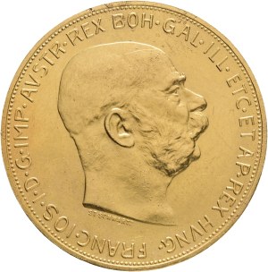 Austria Hungary FRANZ JOSEPH I. 1848-1916, 100 Corona 1911 Vienna KM#2819, Au.900 33,93g 37/2,3mm, hair lines, gold rusty blisters
