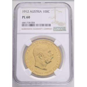Austria Hungary FRANZ JOSEPH I. 1848-1916, 100 Corona 1912 Vienna KM#2819, Au.900 33,93g 37/2,3mm NGC 6841738-004