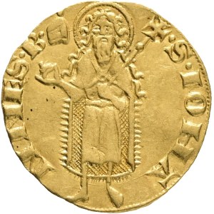 France ORANGE , RAYMOND V. of Baux-Orange 1340-1393, 1 Gold Guilder ND 1340-1393, PA# 4521, Boudeau# 983, Dy féodales# 2072, Fr# 189, Dh Orange# 32 Au. 3,44g 20mm R!!!