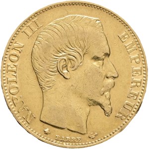 France NAPOLEON III. 1852-1870, 20 Francs 1858 BB Strasbourg, Anchor, KM#781, Au.900 6,43g 21mm