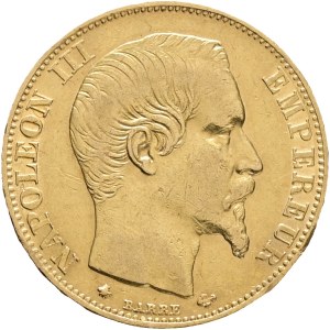 France NAPOLEON III. 1852-1870, 20 Francs 1858 BB Strasbourg, Anchor, KM#781, Au.900 6,43g 21mm
