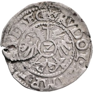Free City Colmar RUDOLPH II. 1576-1612 2 Kreuzers , Silver Ag.1,16g 20mm, E&L 81 v. R!
