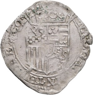 ANNA van de MARCK 1604-1631 (with titles of Matthias II) 4 Stivers / Arendschelling, Silver Ag. 4,32g 31mm CNM# 2.42.36, R!