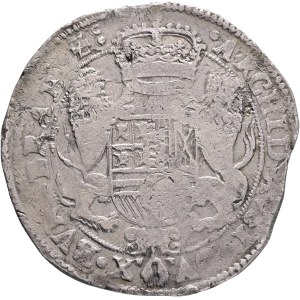 CHARLES II. 1665-1700 , Brabant 1 Ducaton 1668 Antwerp mintmark Hand, type - first child bust, KM#79.1 Silver Ag.944 31,66g 43mm, planchet defect