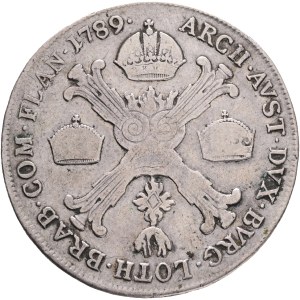 JOSEPH II. 1780-1790 1/2 Kronenthaler 1789 AVienna, Type 1, KM#34 Ag.873 14,38g 35mm