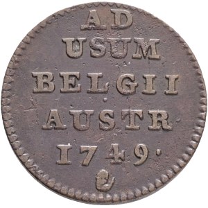 MARIA THERESIA 1740-1780 1 Liard/Oord 1749 Antwerp, Cooper 3,64g 22mm, KM#2