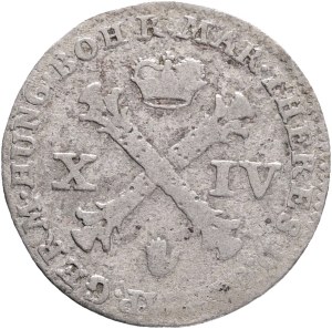 MARIA THERESIA 1740-1780 XIV. Liards/ Oorden 1756 Antwerp, Handmark KM#18 Ag.507 2,56g 22mm R!!