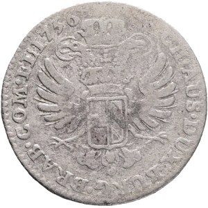 MARIA THERESIA 1740-1780 XIV. Liards/ Oorden 1756 Antverp, Handmark KM#18 Ag.507 2,56g 22mm R!!