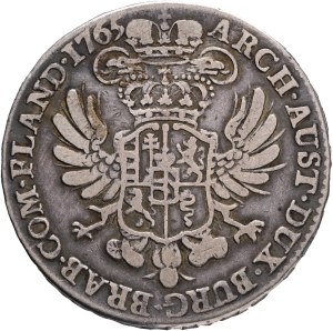 MARIA THERESIA 1740-1780, 1/2 Kronenthaler 1765 Brussels patina, Type 1, KM#19 Ag.873 14,48g 35mm
