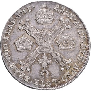 FRANCIS II. 1792-1795 1/4 Kronenthaler 1795 A Vienna, KM#60 Ag.873 7,37g 30mm