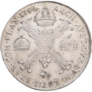 FRANCIS II. 1792-1795 1 Kronenthaler 1794 H Günzburg Lege et Fide, KM#62.1, N&V#486 , Ag.873 29,60g 39mm