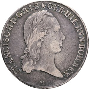 FRANCIS II. 1792-1795 1 Kronenthaler 1796 M Milano II.type LEGE ET FIDE , KM#239, N&V#486 Ag.873 29,32g 39mm