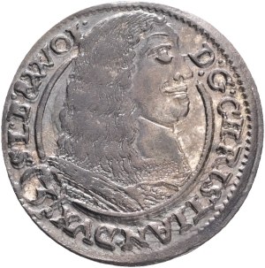 CHRISTIAN 1651-1672 3 Kreuzers 1662 Liegnitz Brieg, mintmaster Christian Pfahler (heart with cross) Silver Ag. 1,51g 21mm , KM#427, patina