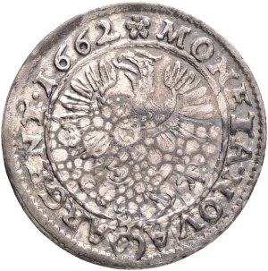 CHRISTIAN 1651-1672 3 Kreuzers 1662 Liegnitz Brieg, mintmaster Christian Pfahler (heart with cross) Silver Ag. 1,51g 21mm , KM#427, patina