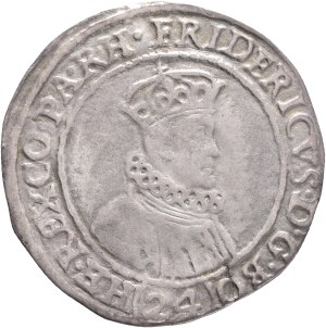 FREDERICK of PFALZ 1619-1620 24 Kreuzers 1620 Prague, Ag. 5,62g 30mm, RR!!!, after defenastration, relative independece of the Bohemian, extremly RARE!