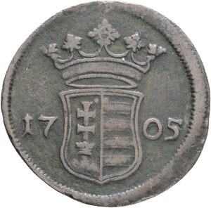 FRANCIS II. RAKÓCZI 1703-1711 10 Poltura 1705, Cooper 8,1g 30mm, KM#264.1, ÉH#1133.a