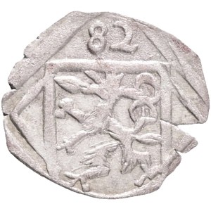 CHARLES II. FRANCIS 1564-1590 1 Pfennig 1582 Graz, Silver Ag. 0,34g 15mm , MA#68 R!