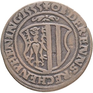 Upper Austria AE-Rechenpfennig 1555 Linz, Mintmaster Wolfgang Puellacher, Prokisch#A4/1/4 Cooper 3,22g 25mm
